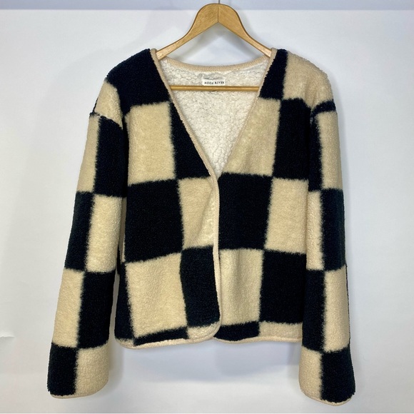 Moon River Check Sherpa Jacket - Picture 2 of 9